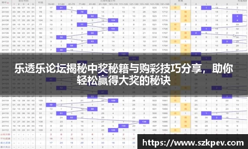 乐透乐论坛揭秘中奖秘籍与购彩技巧分享，助你轻松赢得大奖的秘诀